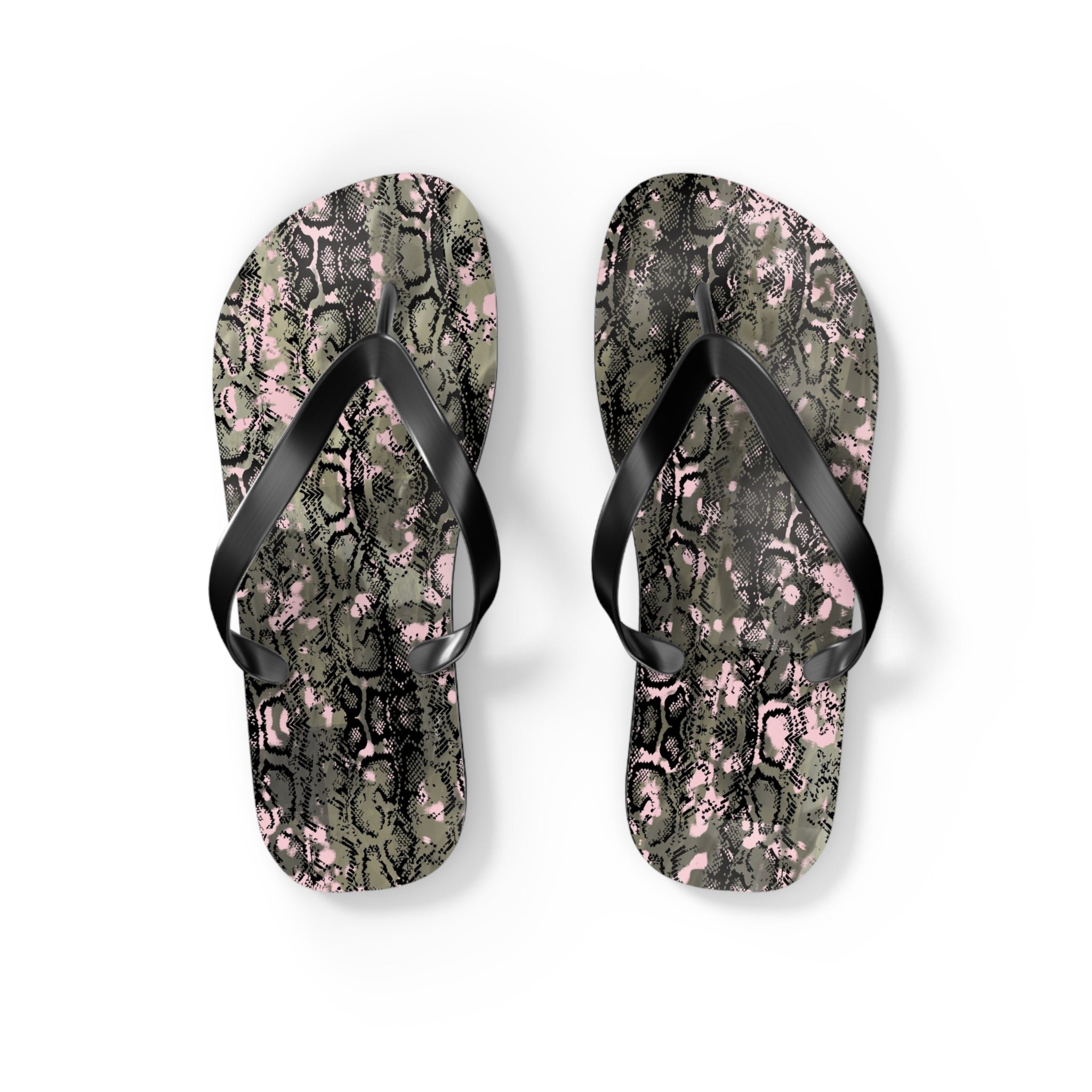 Trendy Pink Camouflage Flip Flops - Stylish Summer Sandals for Casual Wear